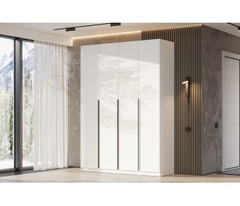 Шкаф 4-х створчатый "ШК-5" 1600 Белый текстурный (SV-Мебель)